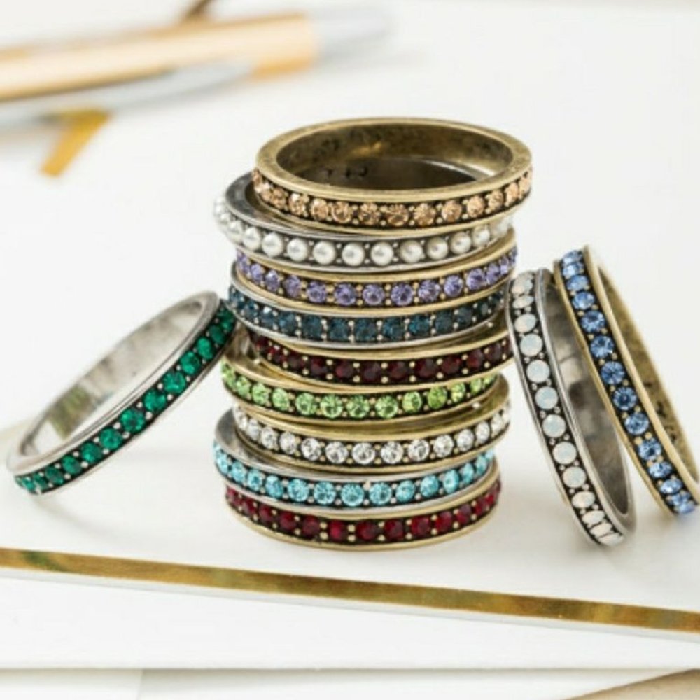Chloe + Isabel Emerald Stacking Rings - Picture 5 of 5